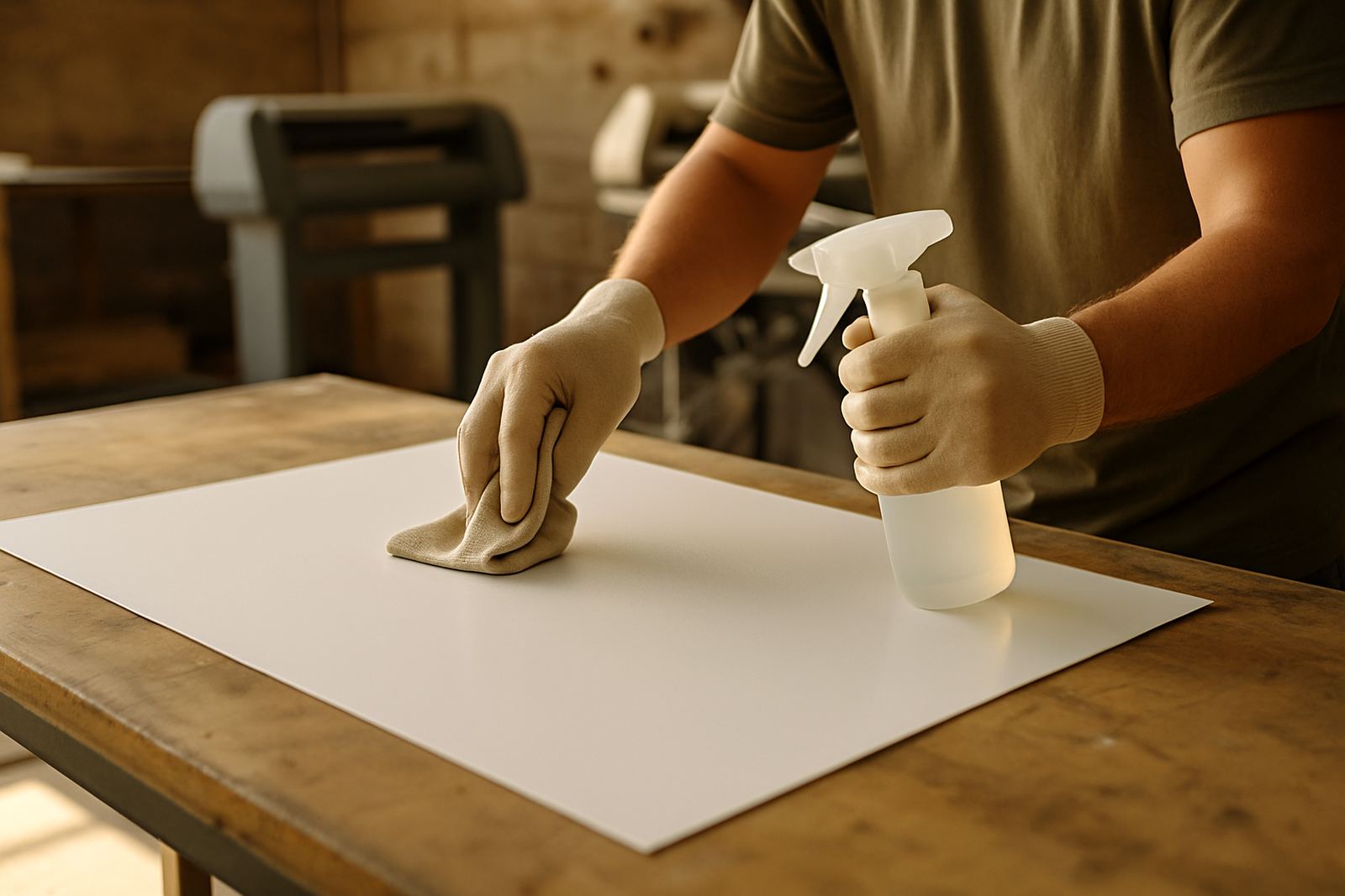 Cleaning Sign Vinyl